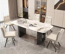 Bàn ăn hiện đại Abig (1 bàn + 6 ghế)