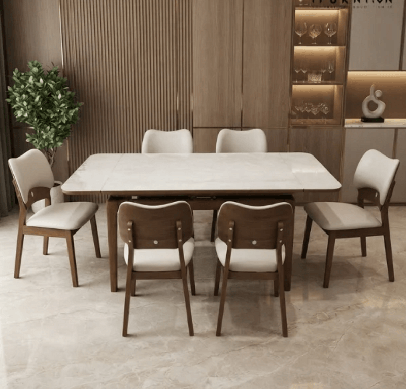Bàn ăn Iris geneva (1 bàn + 6 ghế)