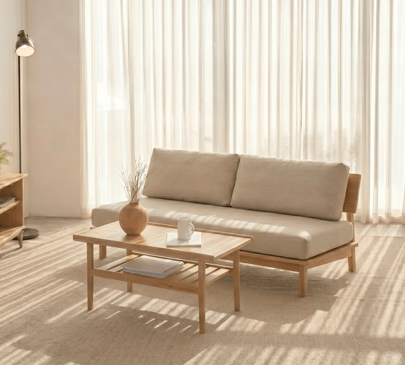 Ghế Sofa Gỗ Cao Su Tự Nhiên  VLINE 601