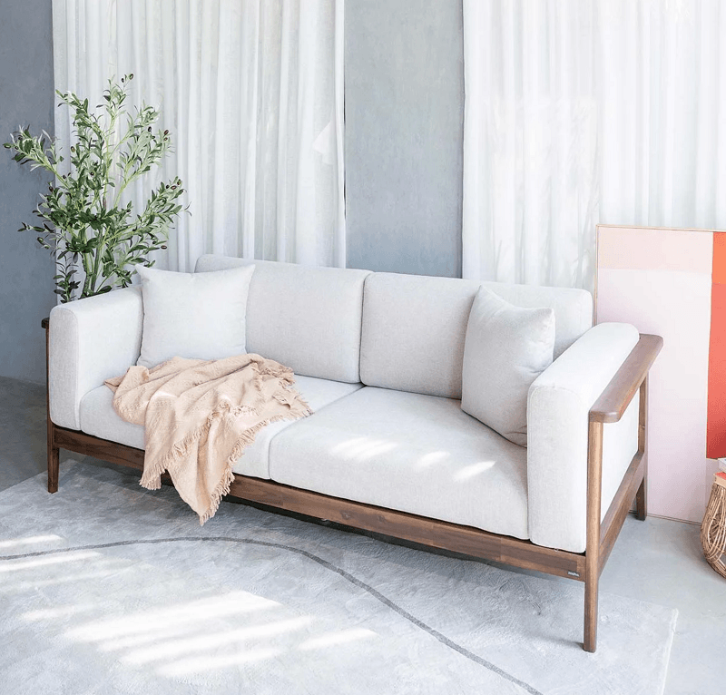 Ghế Sofa Gỗ Cao Su Tự Nhiên FYN 901