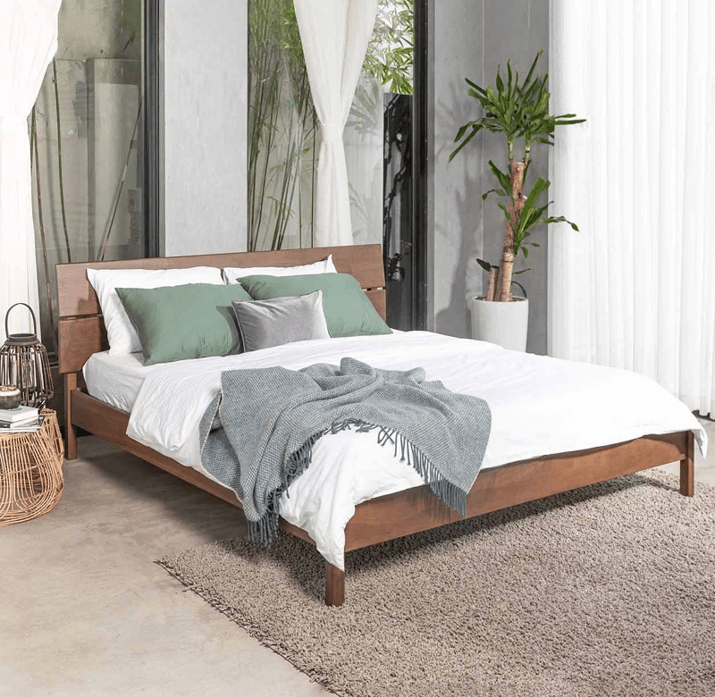 Giường Ngủ Gỗ Tràm MOHO VLINE 601 Nhiều Kích Thước