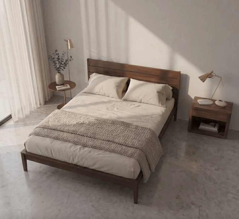 Giường Ngủ Gỗ MOHO LIENA Màu Nâu
